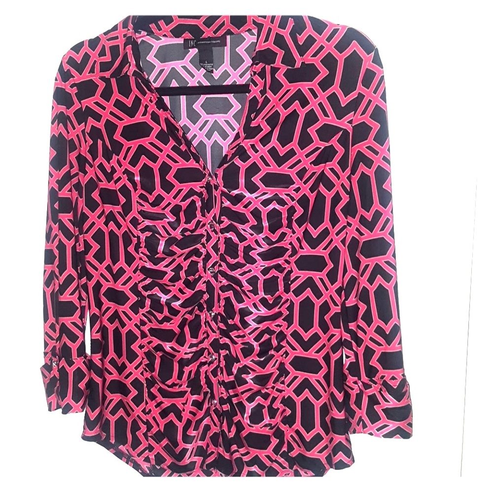 Inc Black With Pink Art Deco Print - image 1